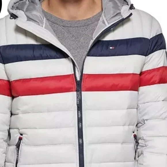 Tommy Hilfiger | Quilted Color Blocked Hooded Puffer Jacket (Small) - Picture 12 of 16